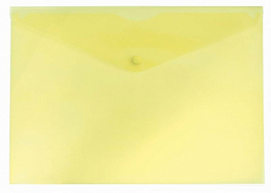 Папка-конверт на кнопке A4 БЮРОКРАТ -PK803Tyel, 0.15 мм, желтая