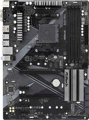 Материнская плата ASROCK B450 Pro R2.0 AMD B450, AM4, DDR4, RAID, VGA, DisplayPort, HDMI, 4*USB2.0, 4*USB3.1, Type-C, PS/2, GLAN, ATX